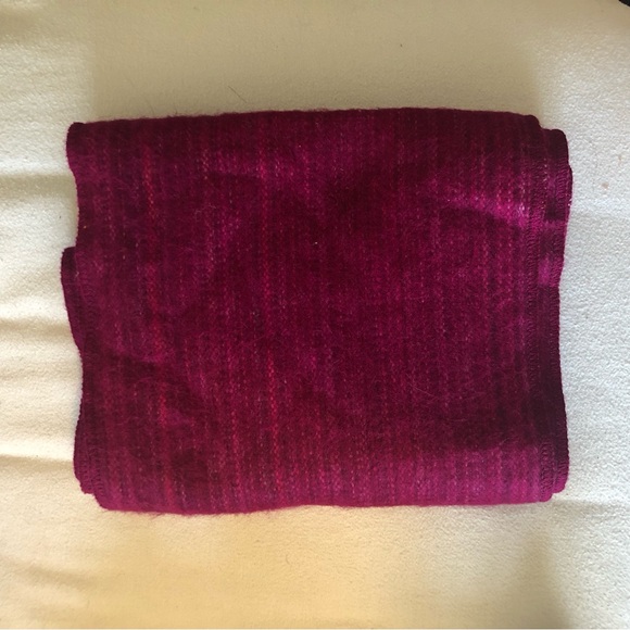 Magenta Wool Infinity Scarf - Picture 5 of 7